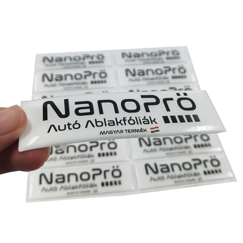 

500 PCS 60x20MM Customize Dome PVC Label 3D Gel Brand Name Crystal Epoxy Scratch Resistant Sticker Self-adhesive Waterproof Tags