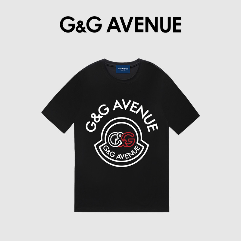 T-Shirt KAOS GUCCI Warna Hitam, Cocok untuk Pria dan Wanita dengan Detail Atasan Putih dan Kerah Bul