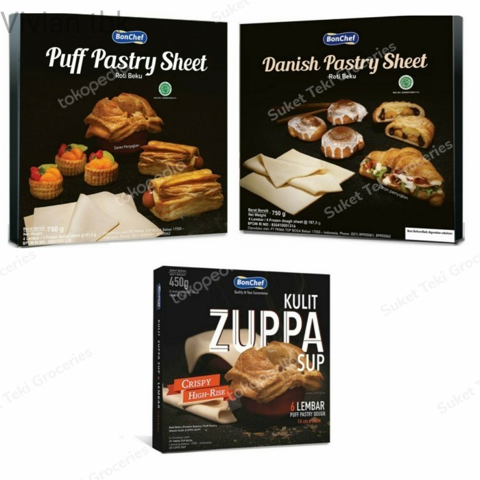 

vv Bon Chef Puff / Danish / Zuppa Soup Croissant Pastry Sheet GOJEK - PUFF Pastry