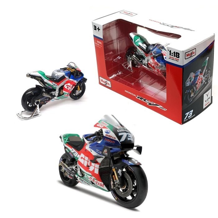 Diecast Miniatur Maisto MotoGP 2021 Honda RC213V Motorbike - #73 Alex Marquez