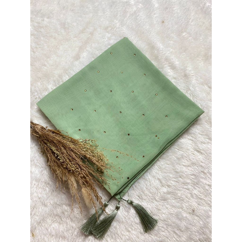 HIJAB SEGI 4 JAMBUL PAYET ROSE GOLD // SEGI 4 TASEL// BAHAN PARIS VARESA