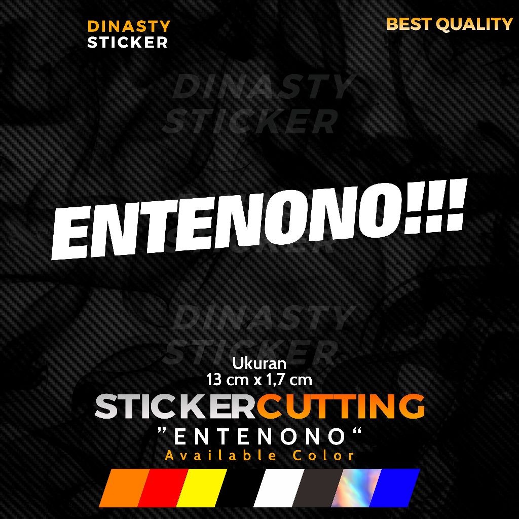 

STICKER STIKER CUTTING VIRAL ENTENONO !!!