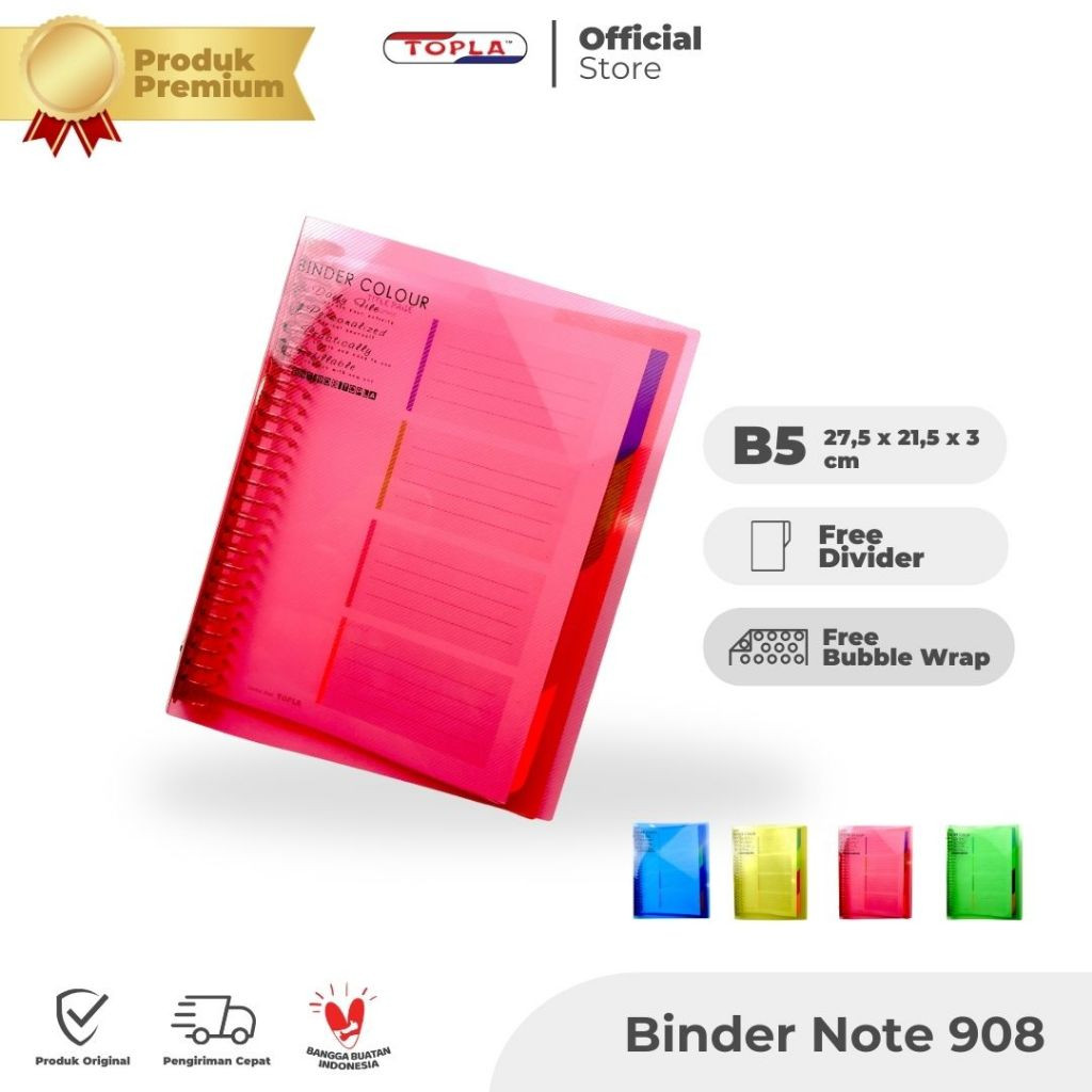 

TOPLA Binder Note 908 - Buku Catatan B5 26 Ring untuk Sekolah, Kuliah & Planner