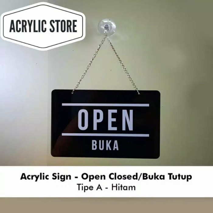 

Sign Acrylic Open Closed / Buka Tutup 2muka