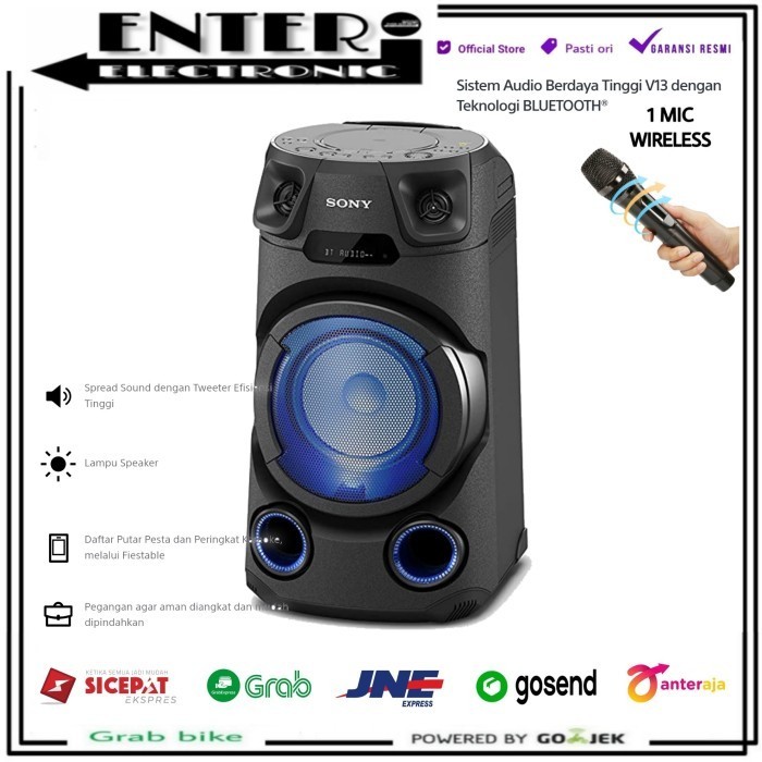SONY MHCV13D - SPEAKER PARTY PORTABLE KARAOKE CD USB BLUETOOTH MHCV13 MHC-V13D MHC-V13 - SPEAKER ONL