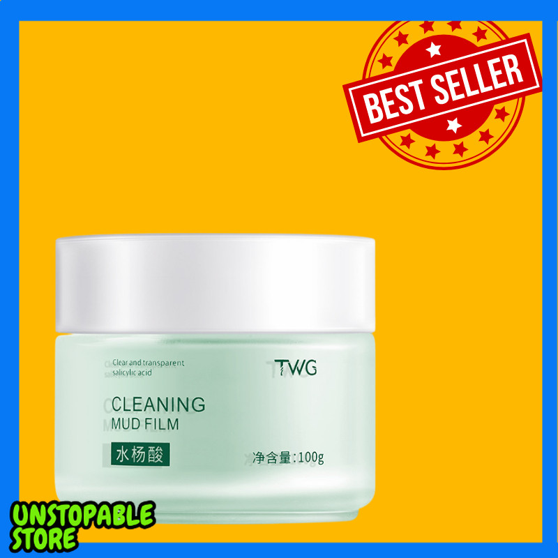 ( BISA COD ) TWG Mugwort Mud Mask Salicylic Acid Masker Wajah Lumpur Green Tea Menghilangkan Komedo