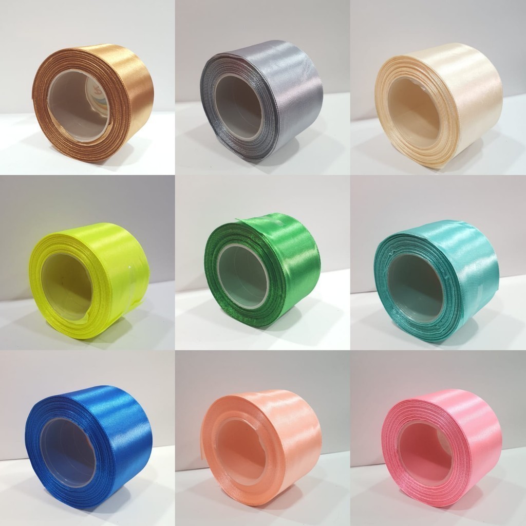 

Pita Satin 5Cm / 2" / 2inch / 50mm / Pita Kado 25yards