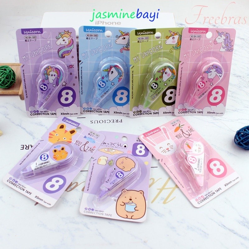 

FREEBRAS Tipe-X Kertas Correction Tape Tipe Ex Anak -anak Penghapus Tipe X Pola Kartun Alat Tulis Sekolah-IT0132