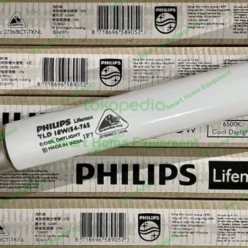 Lampu Neon Philips TL-D 18W/54 765 Lifemax 600MM 18W 18 Watt 18 W