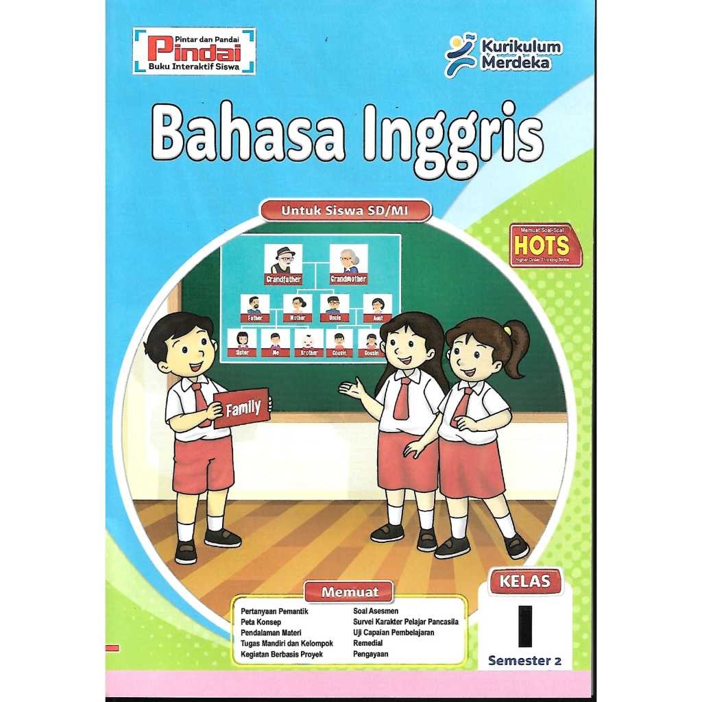 

Buku LKS Bahasa Inggris kurikulum Merdeka Kelas 1 SD/MI Semester 2