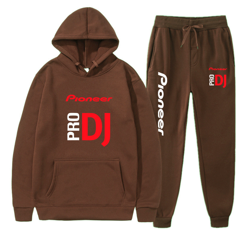 Men's Sweatsuit Set Pioneer Pro DJ Hoodies + Sweatpants 2-piece set Track Suits Mens Clothes Brand F