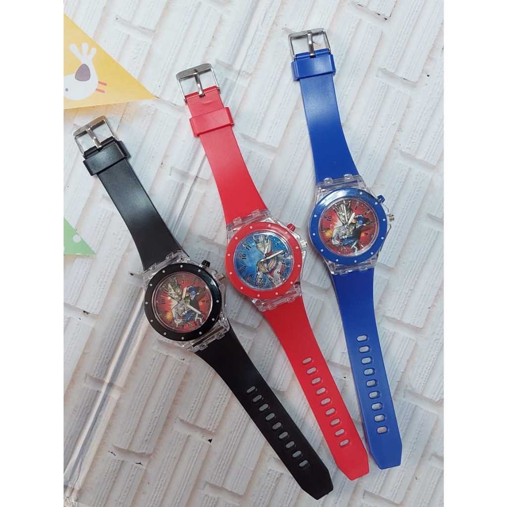 Jam tangan anak ultraman lampu nyala jam tangan anak laki laki ultraman WT