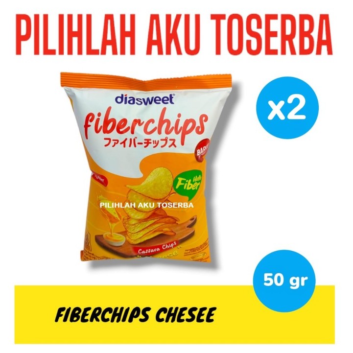 

diasweet FIBERCHIPS CHEESE 50 Gr Keripik Singkong Tinggi Serat Rasa Keju - ( HARGA 2 PCS )