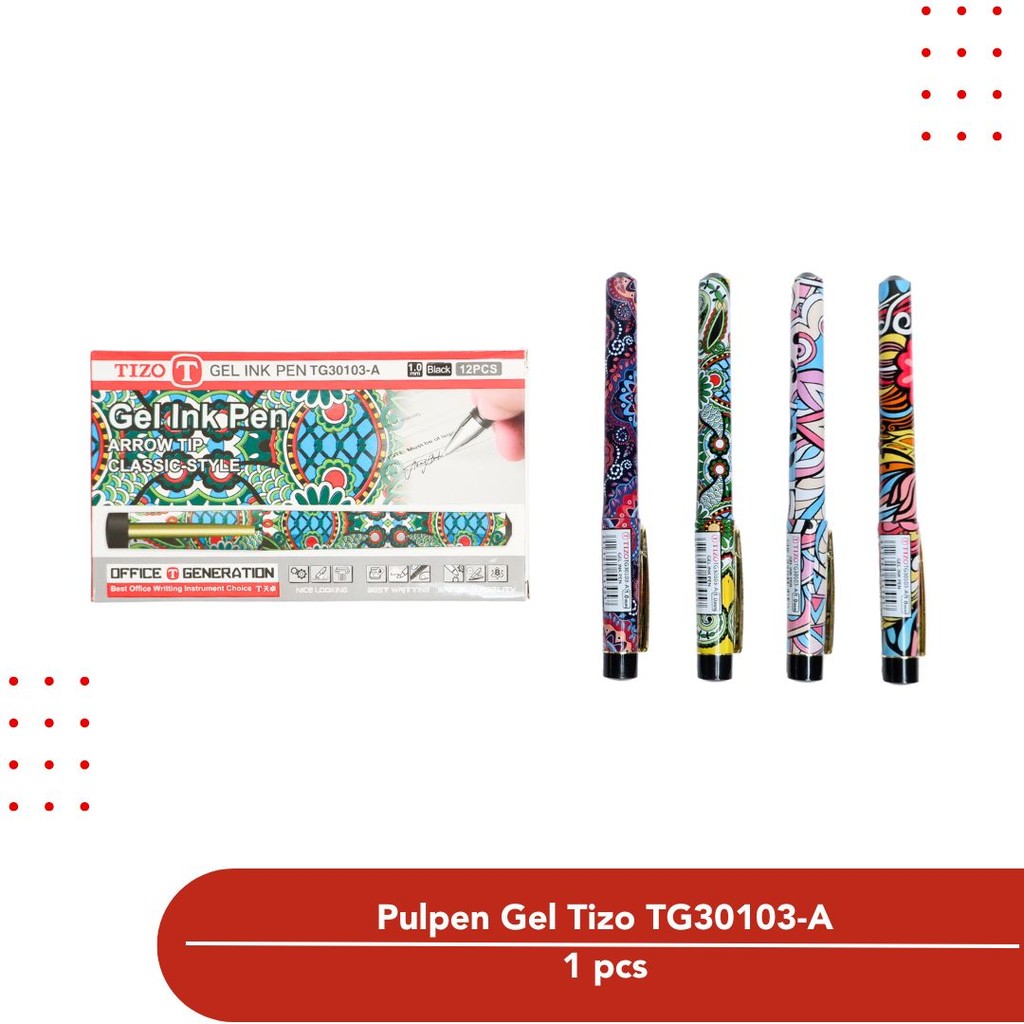 Pulpen Pena Bolpoin Tizo Batik TG-30103-A 1.0 mm