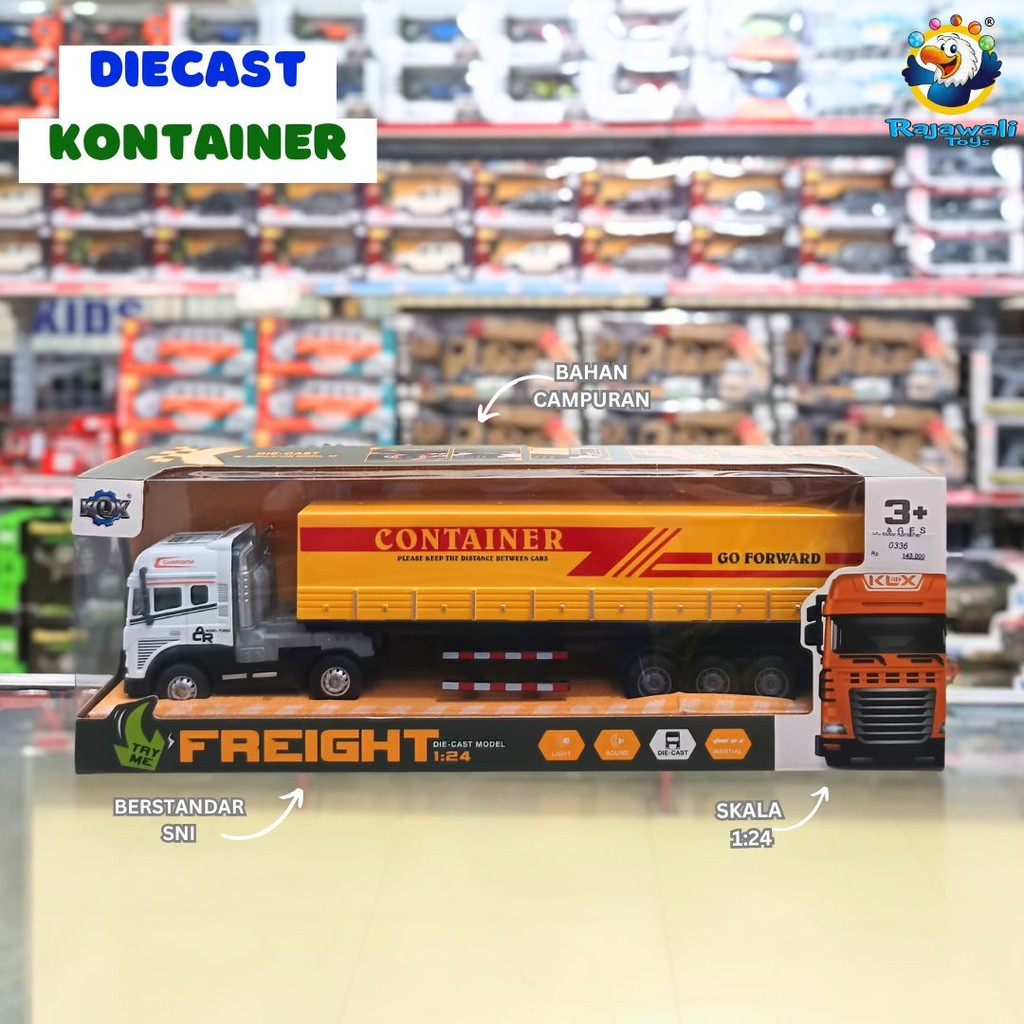 DIECAST KONTAINER 6069/MAINAN ANAK DIECAST TRUCK KONTAINER