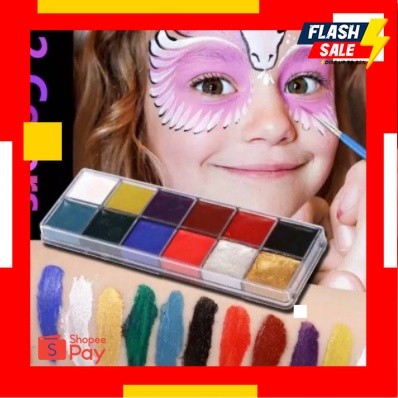 HALOWEEN 10.10 |  Bisa COD  FACE BODY PAINTING MAKE UP HALLOWEN PAINTING ART ORIGINAL PALETTE WAJAH 