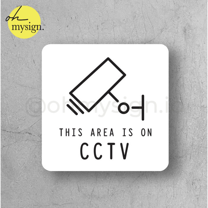 

Sign CCTV Area Akrilik UV Print Label