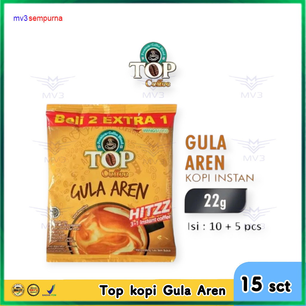 

TOP KOPI Gula Aren 22gr Isi 15 Sachet