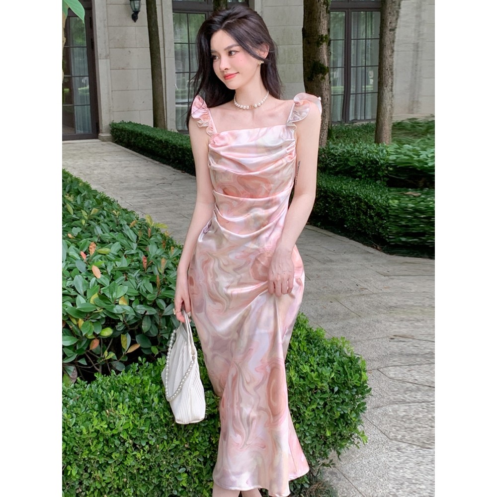 EMITA BLOOM midi dress tanpa lengan motif bunga bunga terbaru 2026 jumbo korean style bigsize wanita