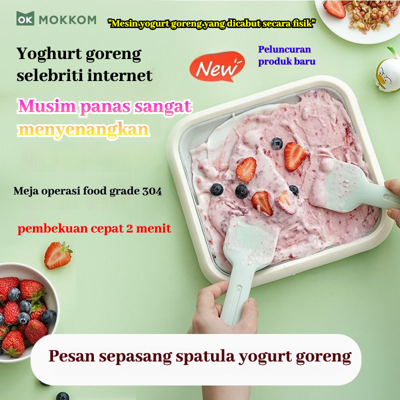 Mesin Es Goreng Canggih Baru/Mesin Yogurt Goreng Buatan Rumah Tangga/Mesin Es Goreng Mini Anak-anak 