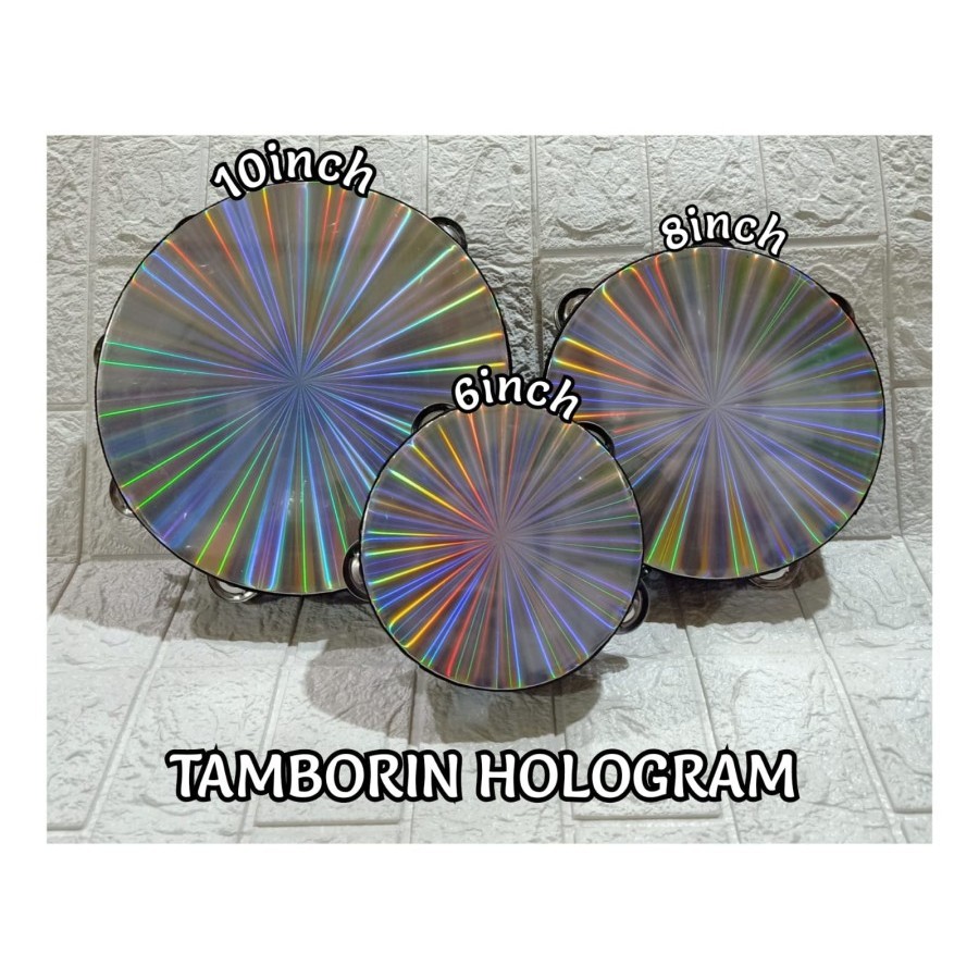 JK46DE BEST SELLER TAMBORIN / KECREKAN TAMBORIN HOLOGRAM 6inch/8inch/10inch