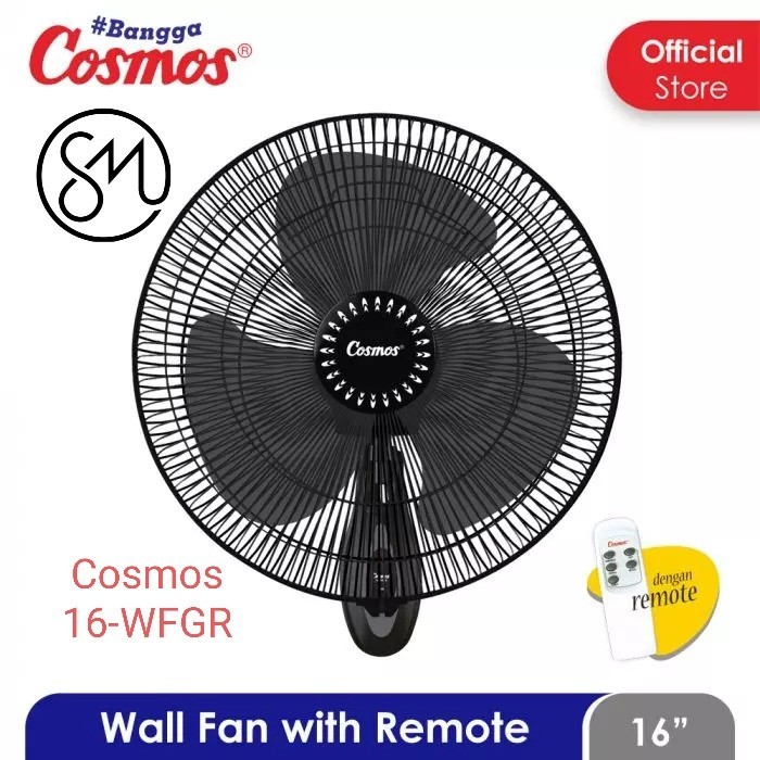Kipas Angin Cosmos 16-WFGR Remote dinding wallfan 16wfgr