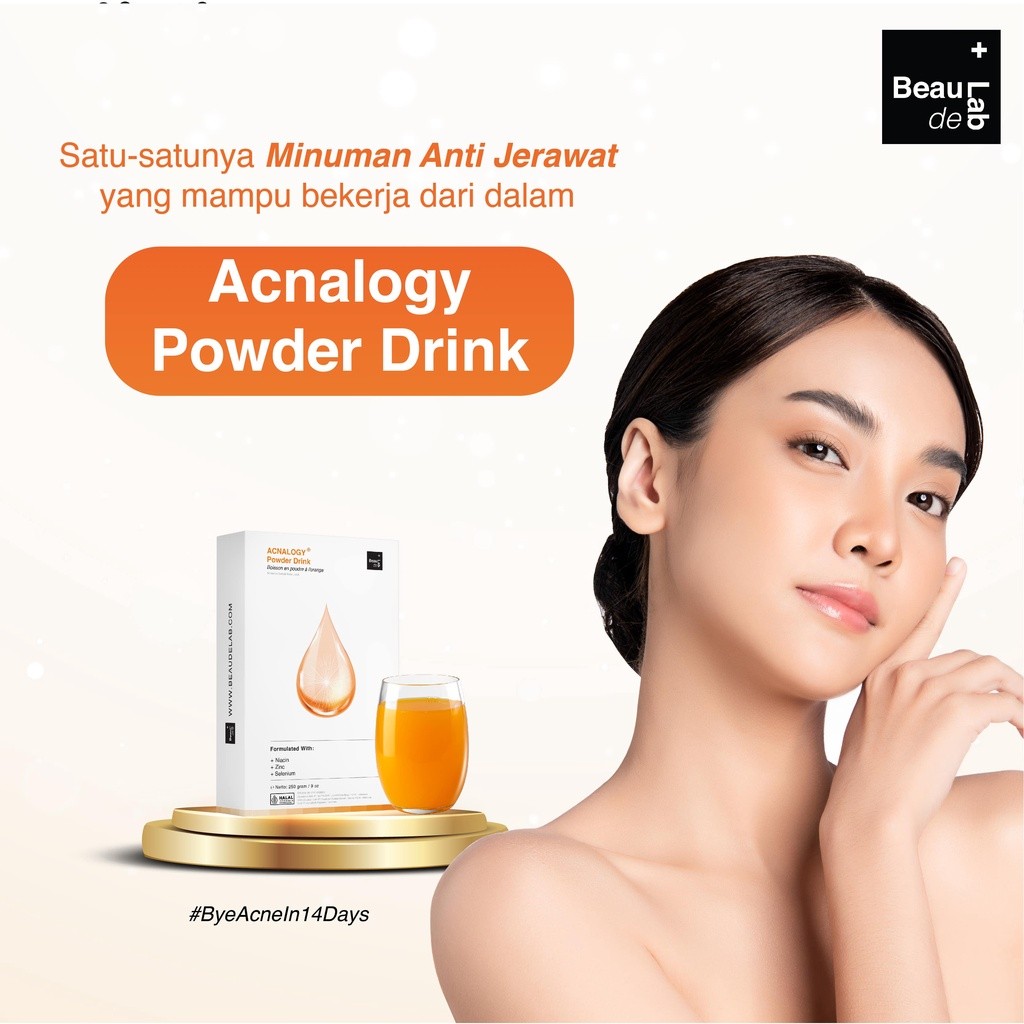 READY NEWLAB /Beaudelab Acnalogy Powder Drink | Obat Minum Jerawat | Minuman Antioksidan | Penghilan