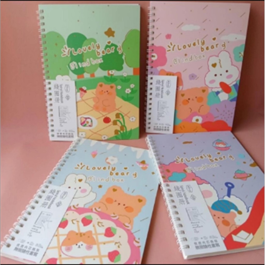 

(Note Book A5) Notebook Note Book Notes Buku Catatan Diary Jurnal Aesthetic Spiral Cover Glossy Prenium