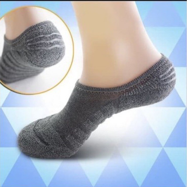 Kaos Kaki pendek tebal Serat Bamboo handuk / Kaos kaki hidden Pria Wanita / kaos kaki arang color bo