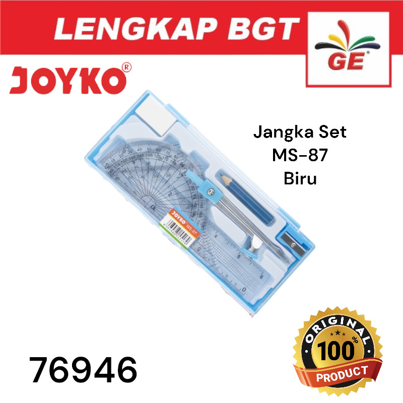 

Math Set / Jangka Joyko MS-87 - Silver Biru - 76946