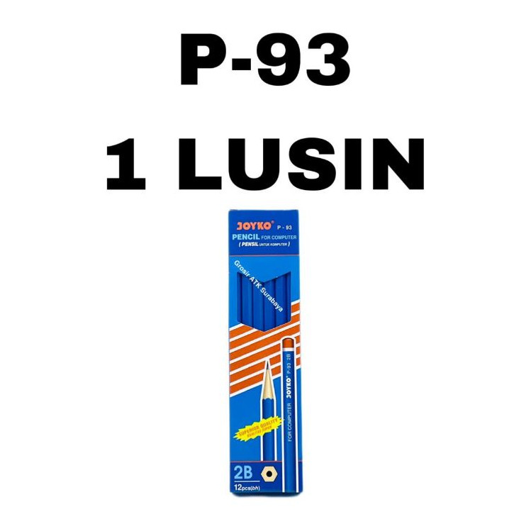 

( DAPAT 1 LUSIN / 12 BUAH ) PENSIL KAYU 2B JOYKO P-93 / Pencil 2B Joyko P-93