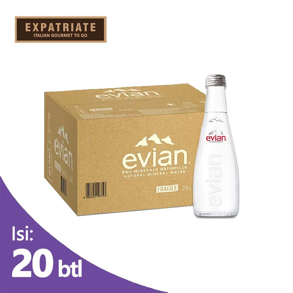 

Evian Natural Mineral Water Glass 330ml (20pcs)