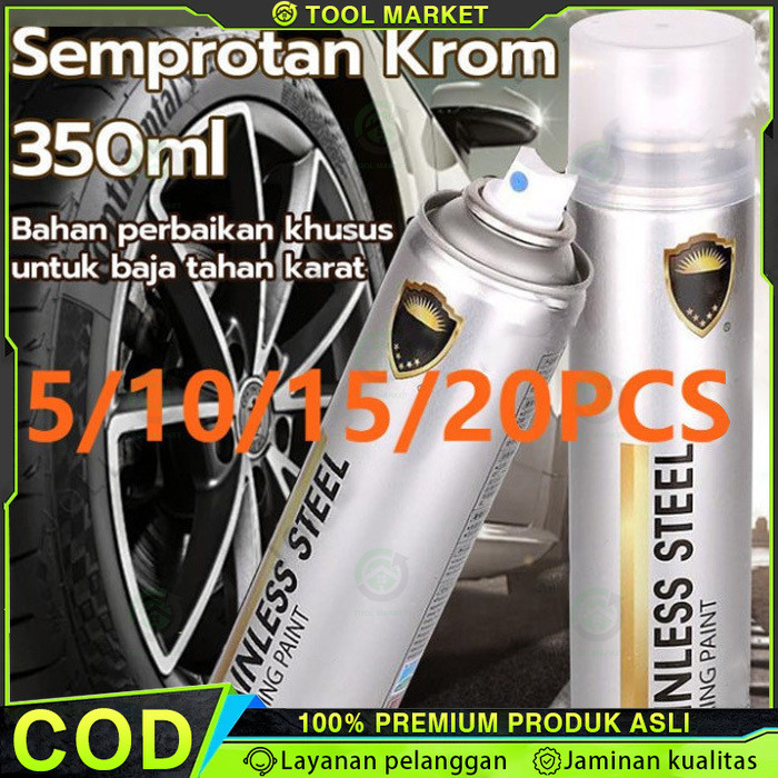 Cat Semprot Chrome 350 ml Cat Semprot Chrome Stainless Steel Cat Metalik Mobil Warna Chrome Cat Chro