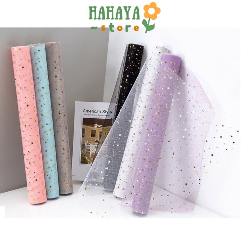 

HAHAYA - MS2 STAR Kertas Buket Jaring Roll Motif Bintang Bulan/Flower Wrapping Paper