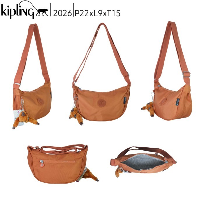 Kpling Halfmoon Sling Bag Tas Bulan Sabit Tas Viral Best Seller - khaki