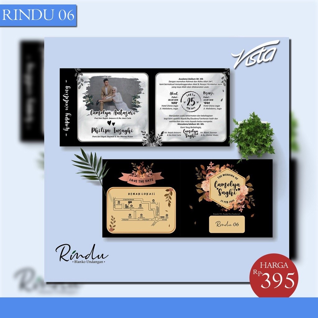 Blangko  Rindu 06   Wedding Invitation