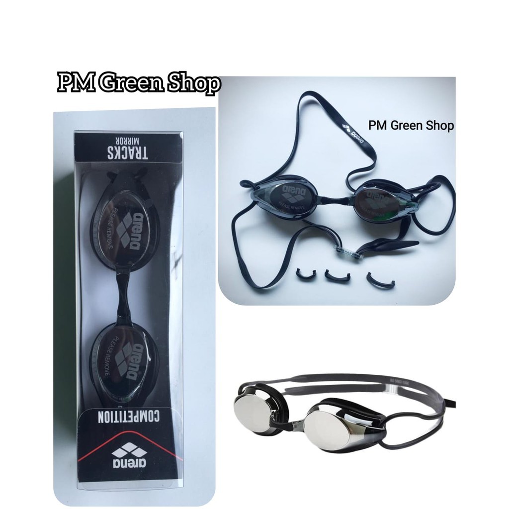 Arena Kacamata Renang Mirror Hitam Anti Fog Anti Kabut