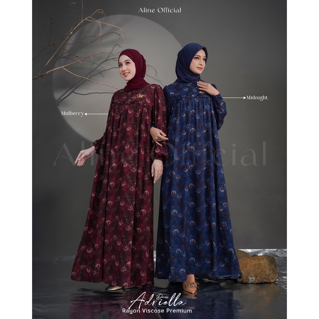 Adriella Dress by Aline (gamis rayon premium)