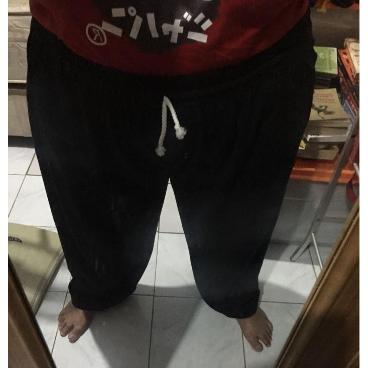 celana training super jumbo 4-6XL - 6xl, Hitam