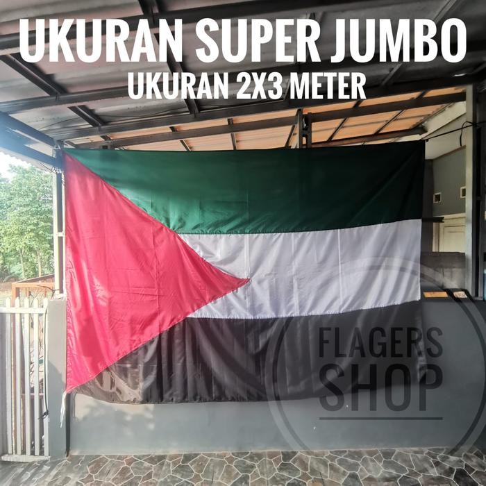 BENDERA PALESTINA JUMBO UKURAN 2x3 METER