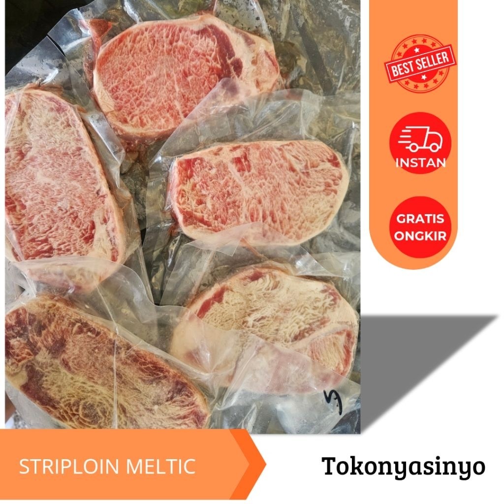 

New Striploin Meltic Import 200GR | WAGYU STRIPLOIN | Striploin Steak | Daging Sapi SteakPremium