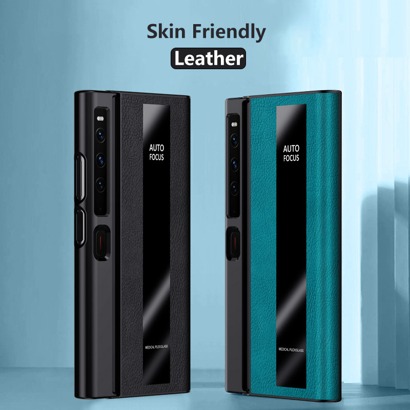 Kulit Lipat Casing untuk Huawei Mate Xs 2 PAL-AL00 PAL-LX9 Kasus Telepon Mewah Plexiglass Mobil Peme