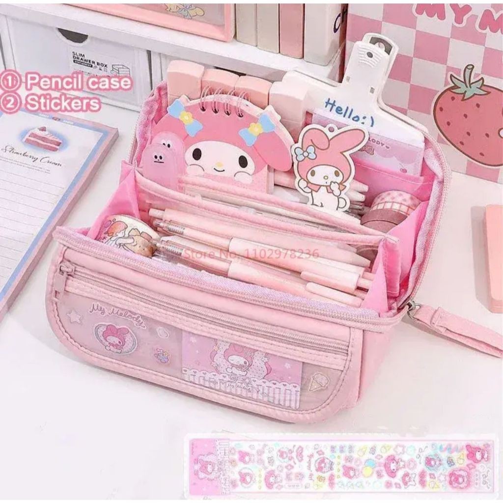 

JAMIN MURAH !!![KKS] Kotak Pensil Kuromi Cinnamoroll My Melody ST006 Kapastis Besar Tenpat Alat Tulis Pencil Case(BISA LANGSUNG ORDER)