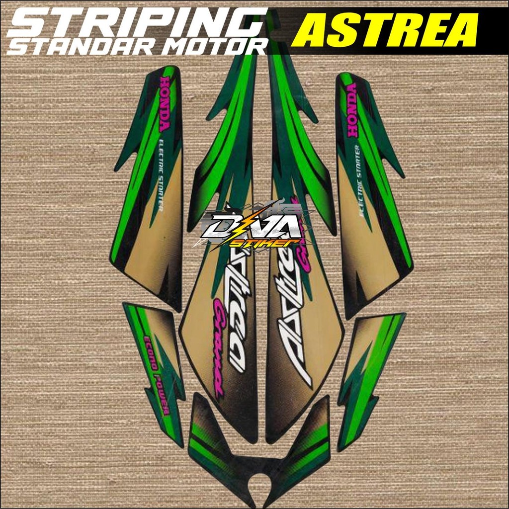 Stiker striping Lis bodi body honda astrea grand 97 hijau
