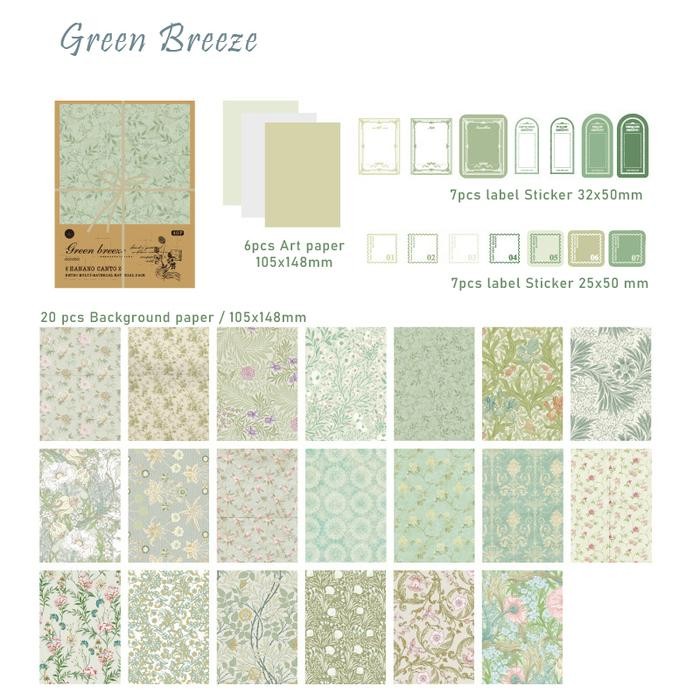 

READY 40ps Paper Deco Kertas Hias Dekorasi Jurnal Diary Craft Journal Aesthetic Kertas DIY - CANTO_GREEN SIAP KIRIM
