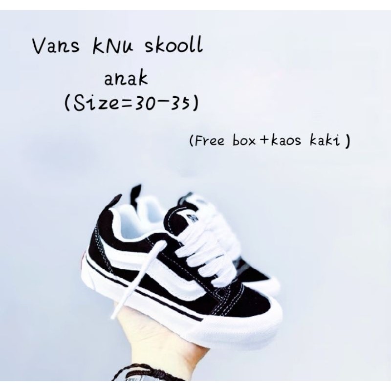 sepatu  Vans KNu skooll  sepatu anak laki-laki perempuan  sepatu anak SD  100%alsi berkualitasCO
