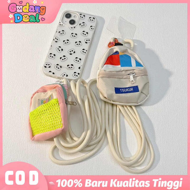 Lanyard HP Kreatif & Tas Mini Gantungan Kunci Lucu Universal Semua HP Tas Silang HP Mini Unik