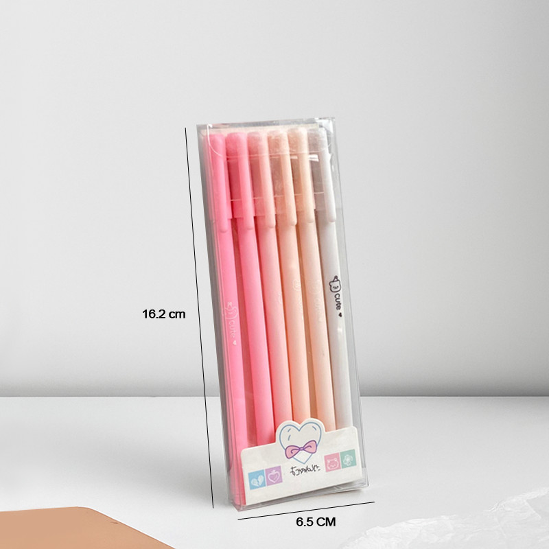 

6 Pcs Pena Gel Morandi Warna Pastel Lucu Pen Gel Aesthetic 0.5 mm Termurah