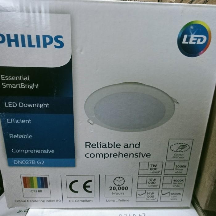 Lampu down light led panel Dn 027B G2 14 watt philipd coll daylight