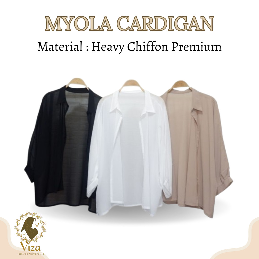 Hijab Viza - Myola Basic Cardigan Korean Style Batwing, Cardigan Oversize
